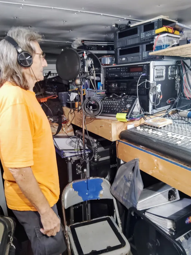 RC Richards in the studio